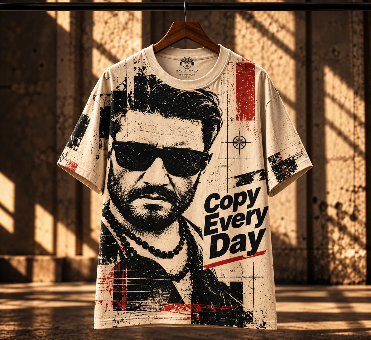 Copy Every Day — playera Non Original Ideas de Radio Tunco, frente