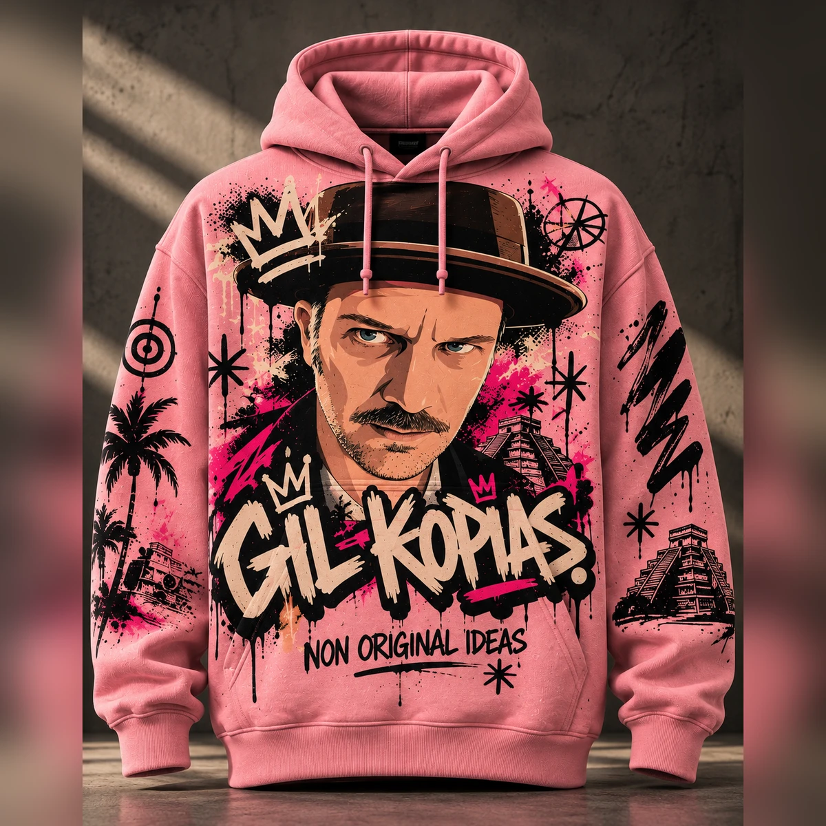 Gil Kopias — sudadera rosa atardecer Non Original Ideas de Radio Tunco